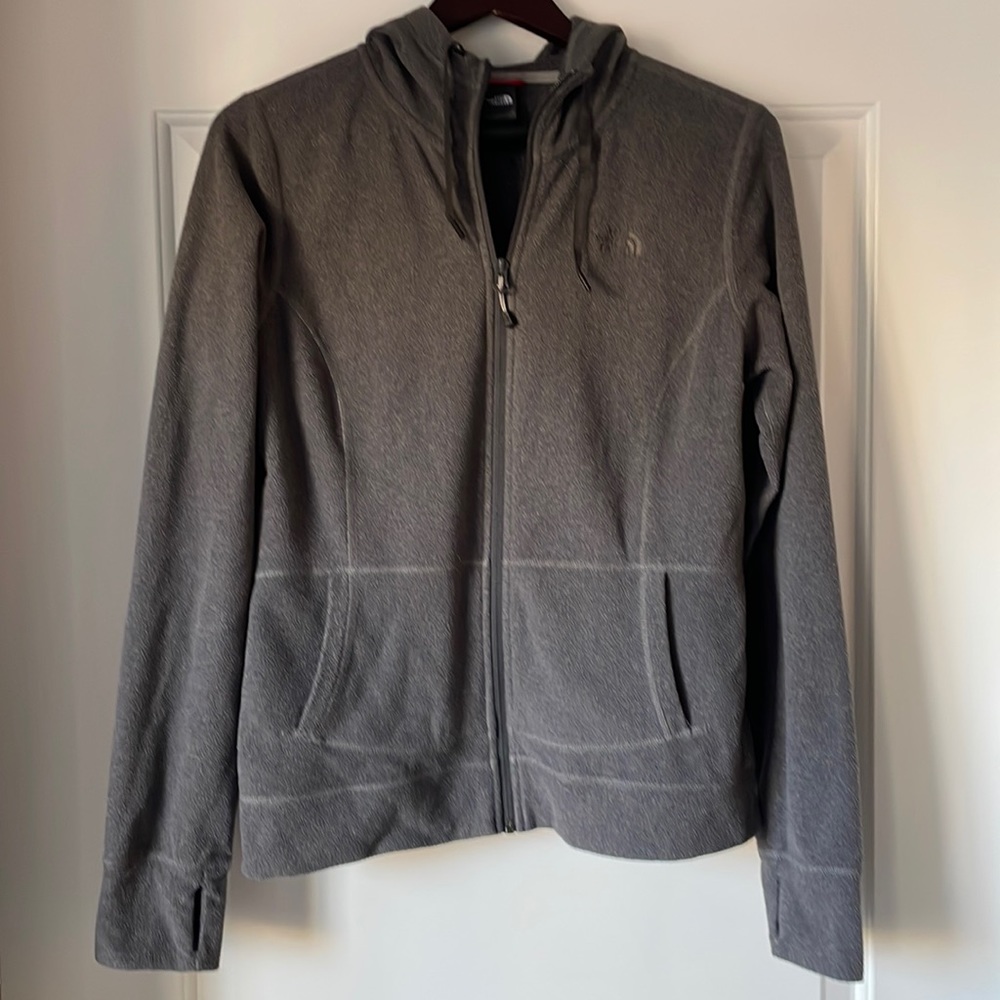 Zip up North Face grey sweater
